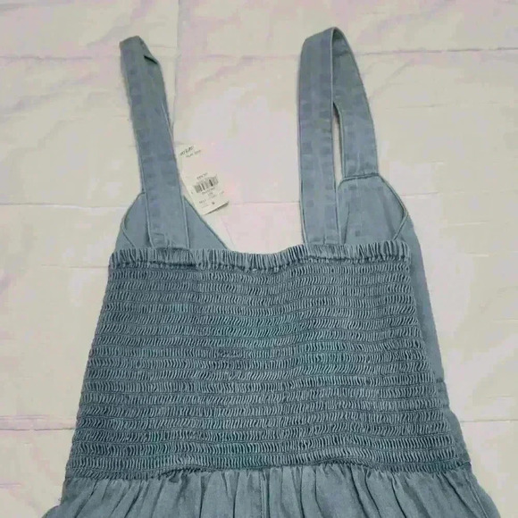 Aerie Keyhole Cutout Denim Wide Leg Jumpsuit - Picture 5 of 6